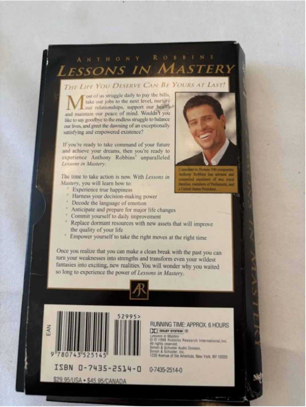 Tony Robbins Money Master The Game Book & Power Talk Audio Set Black Gold #E103